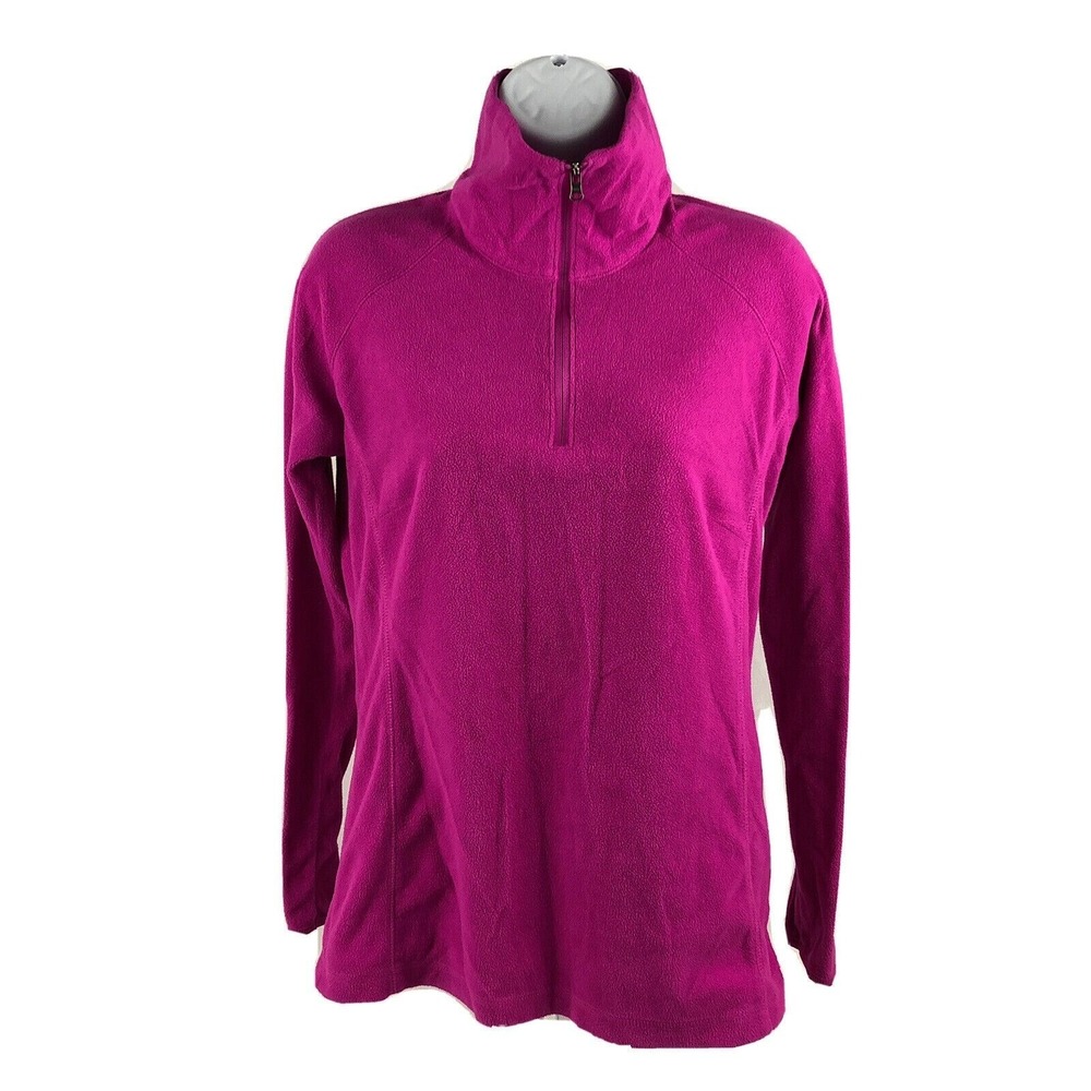 Columbia Sportswear Jacket Women's Small Purple 1/4 Zip L/S Fleece Mock Neck